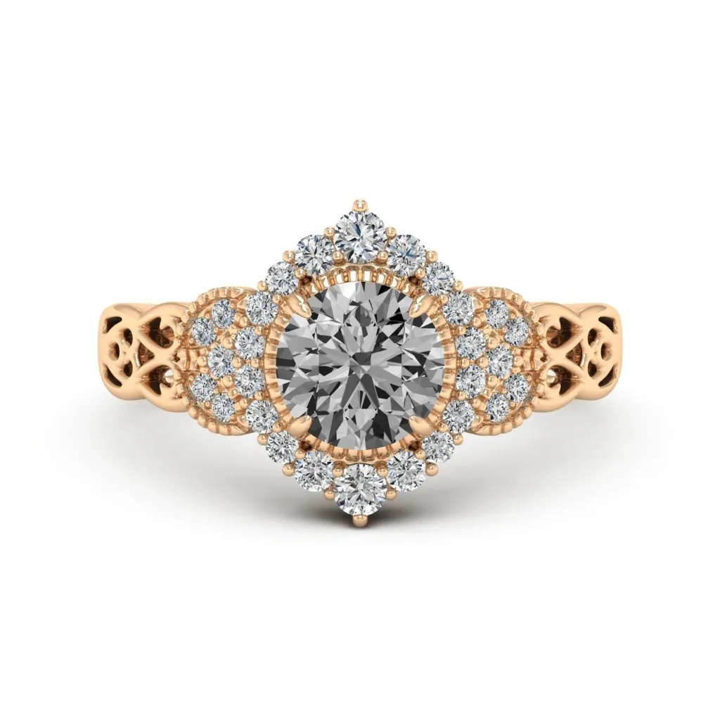 1.33 d.e.w cts Allison Moissanite Ring