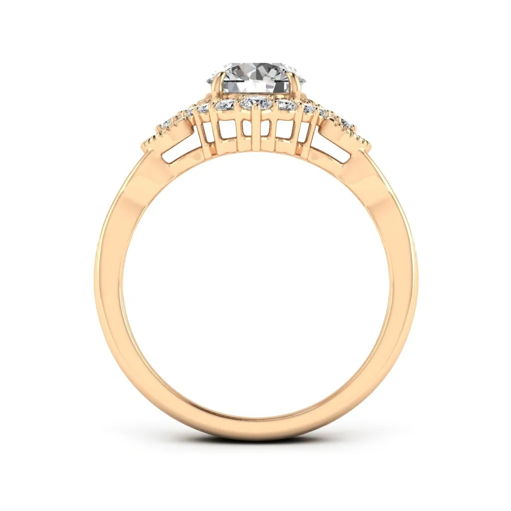 1.33 d.e.w cts Allison Moissanite Ring