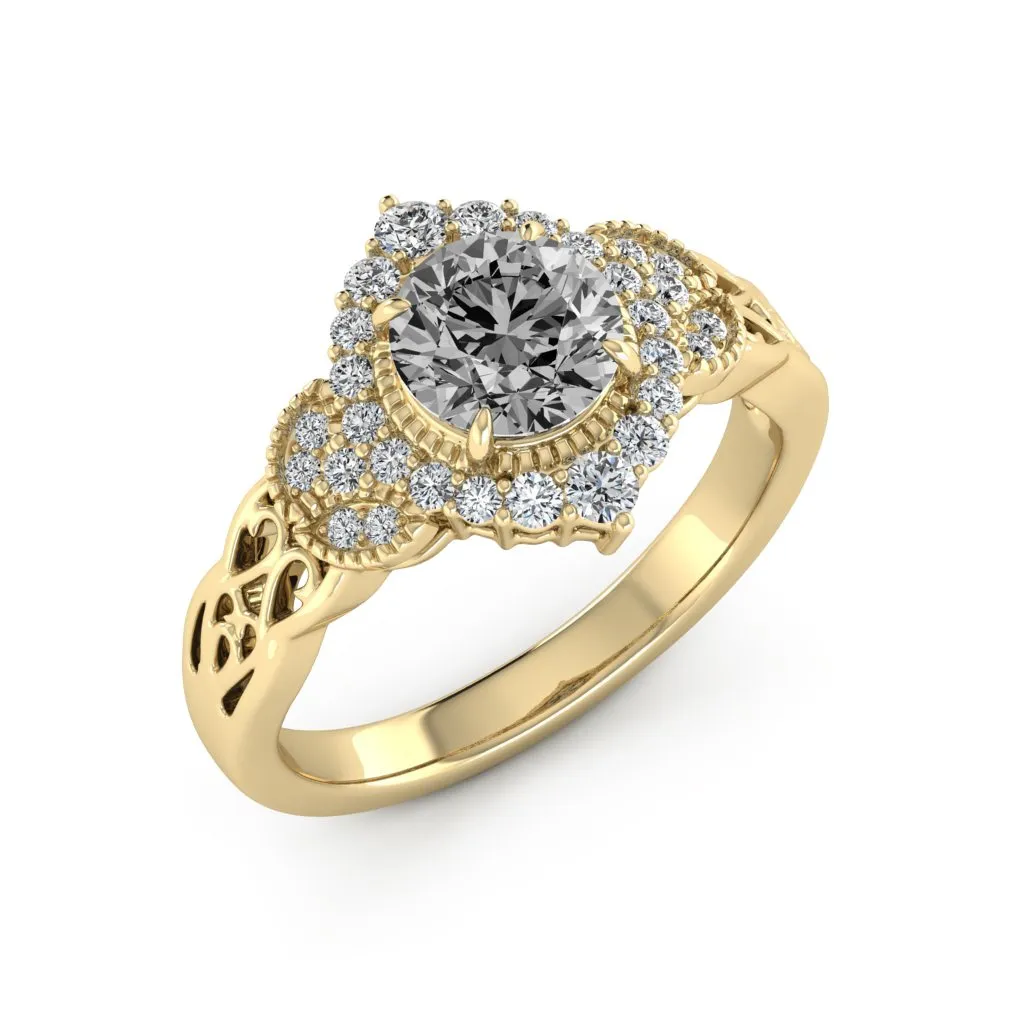 1.33 d.e.w cts Allison Moissanite Ring