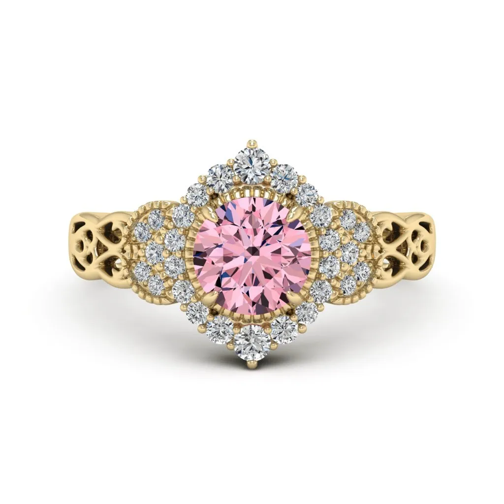 1.33 d.e.w cts Allison Moissanite Ring