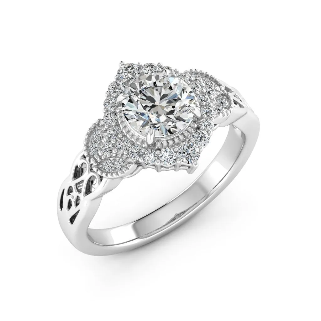 1.33 d.e.w cts Allison Moissanite Ring