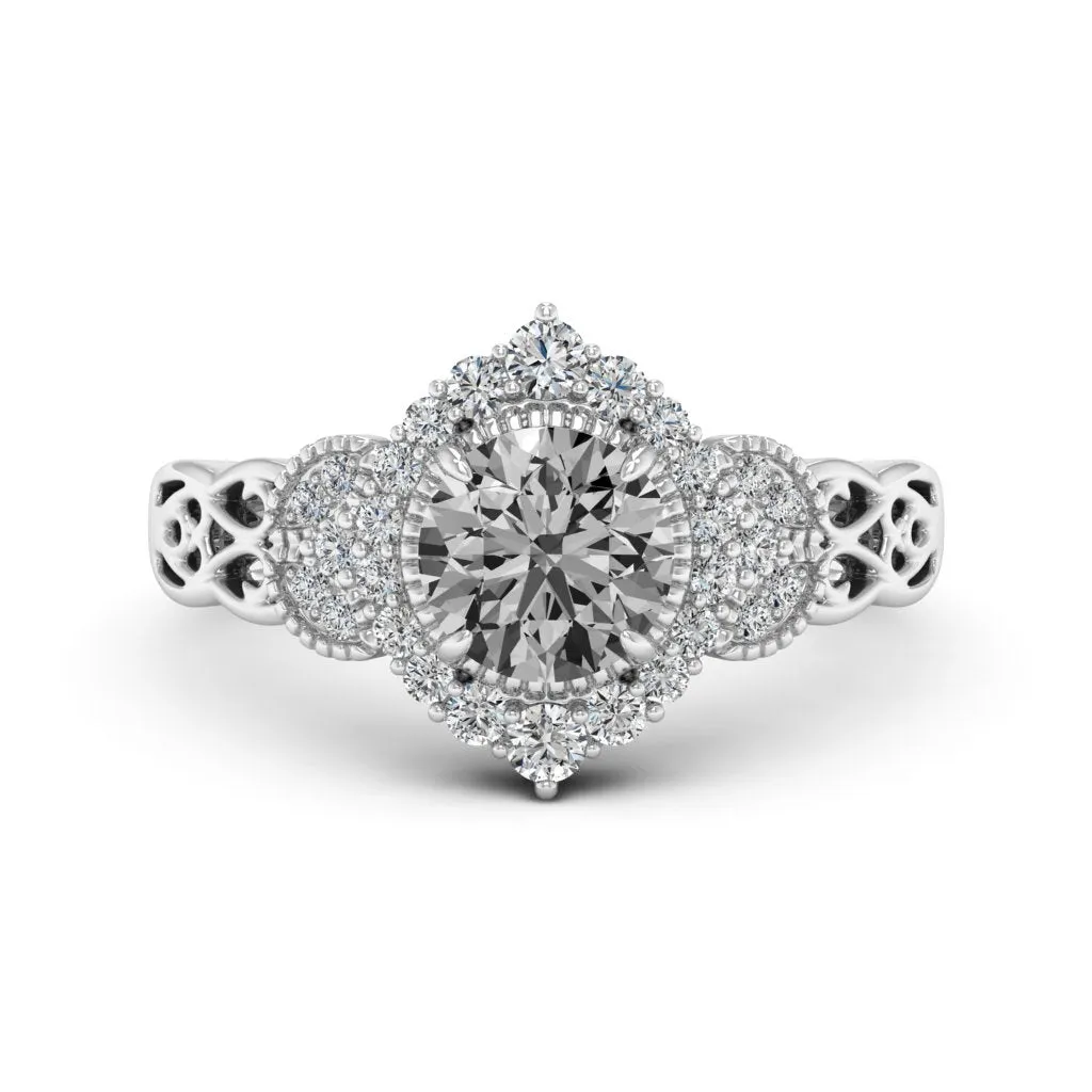 1.33 d.e.w cts Allison Moissanite Ring
