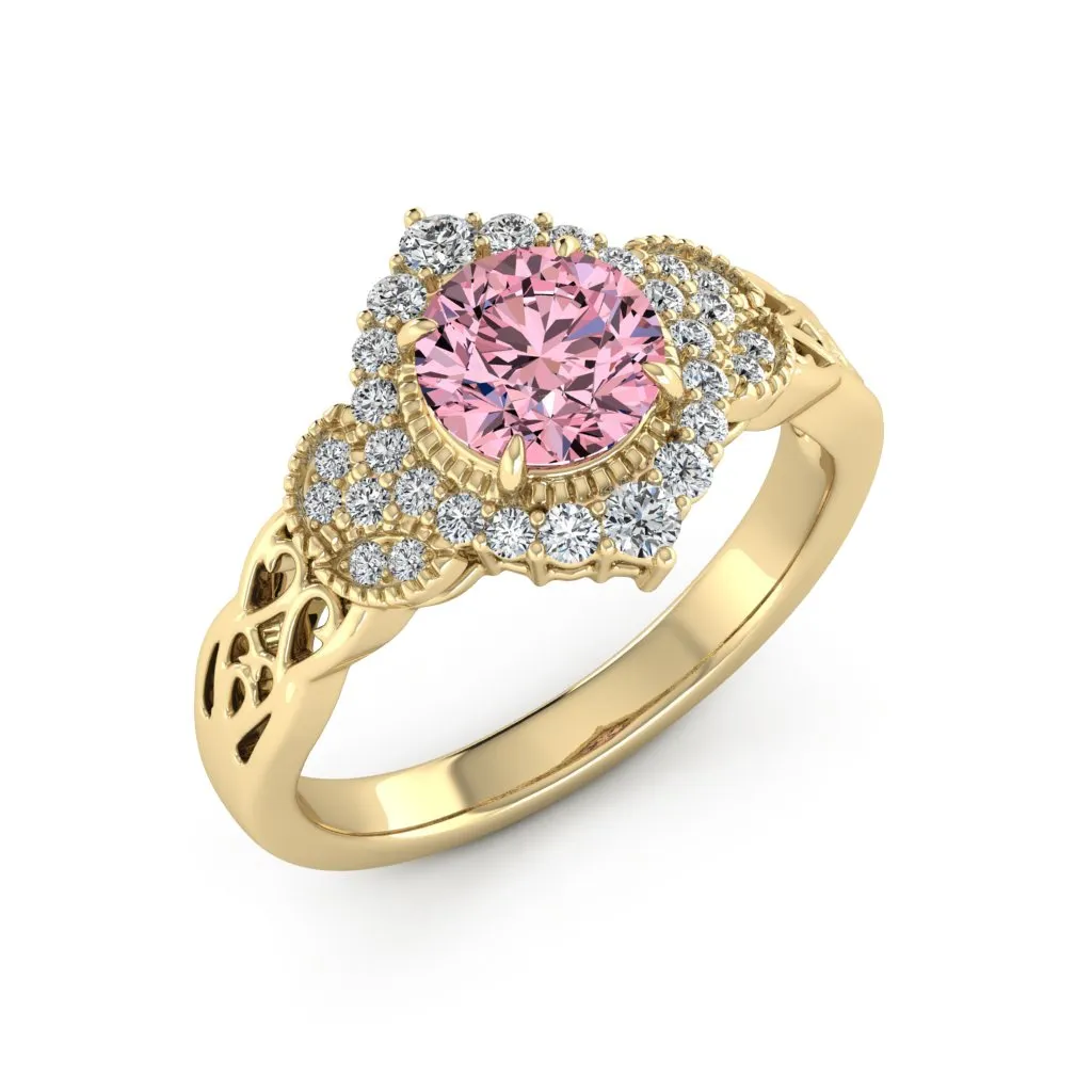 1.33 d.e.w cts Allison Moissanite Ring