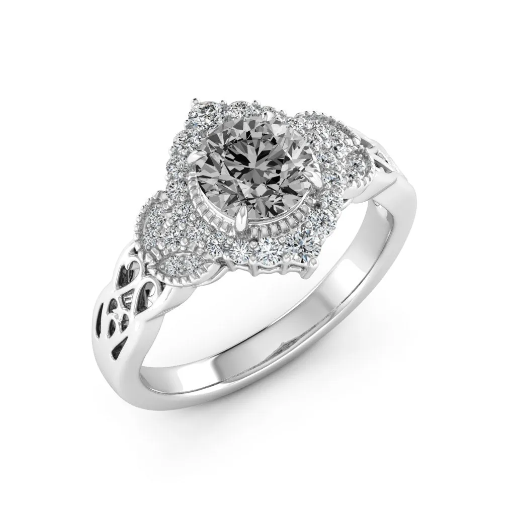 1.33 d.e.w cts Allison Moissanite Ring