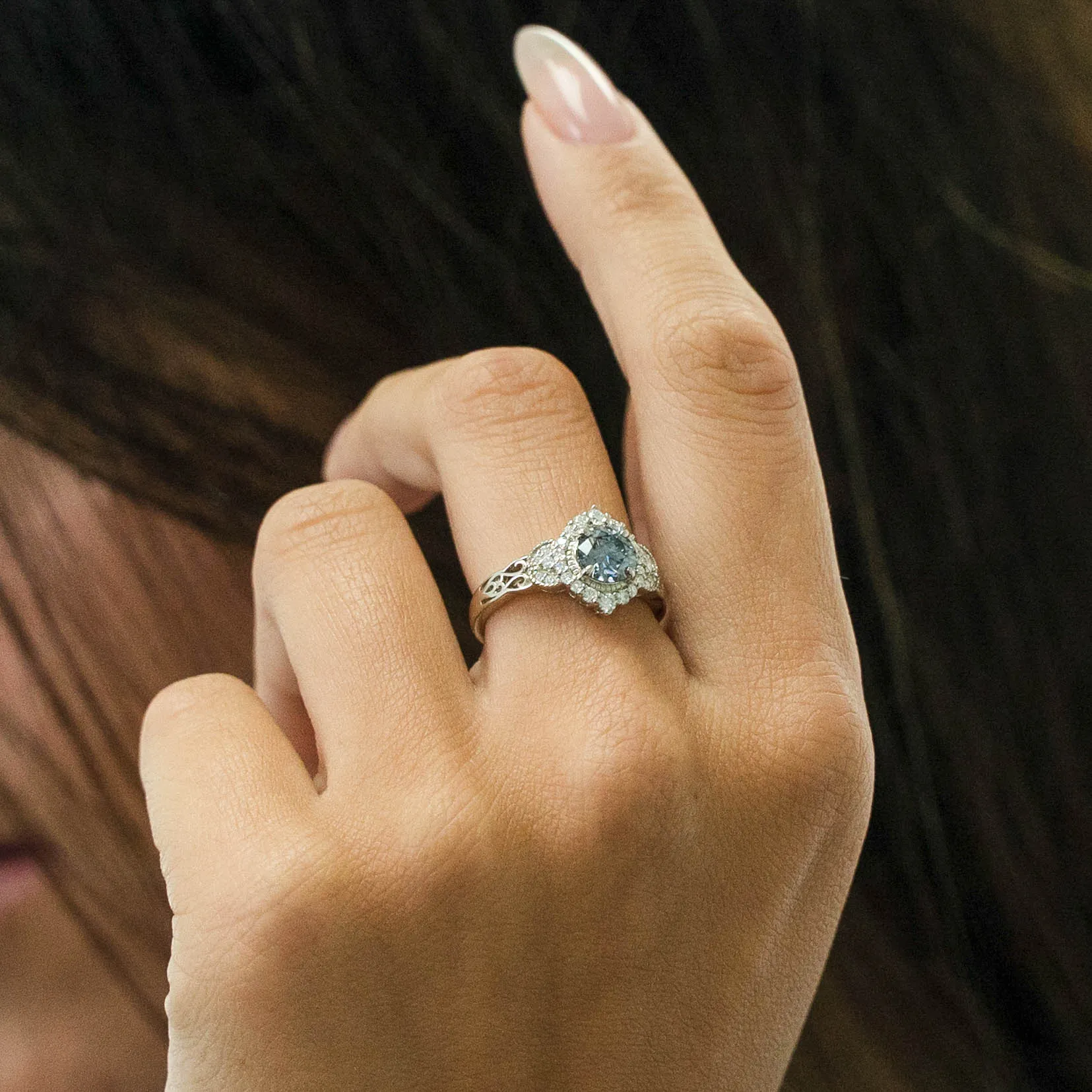 1.33 d.e.w cts Allison Moissanite Ring