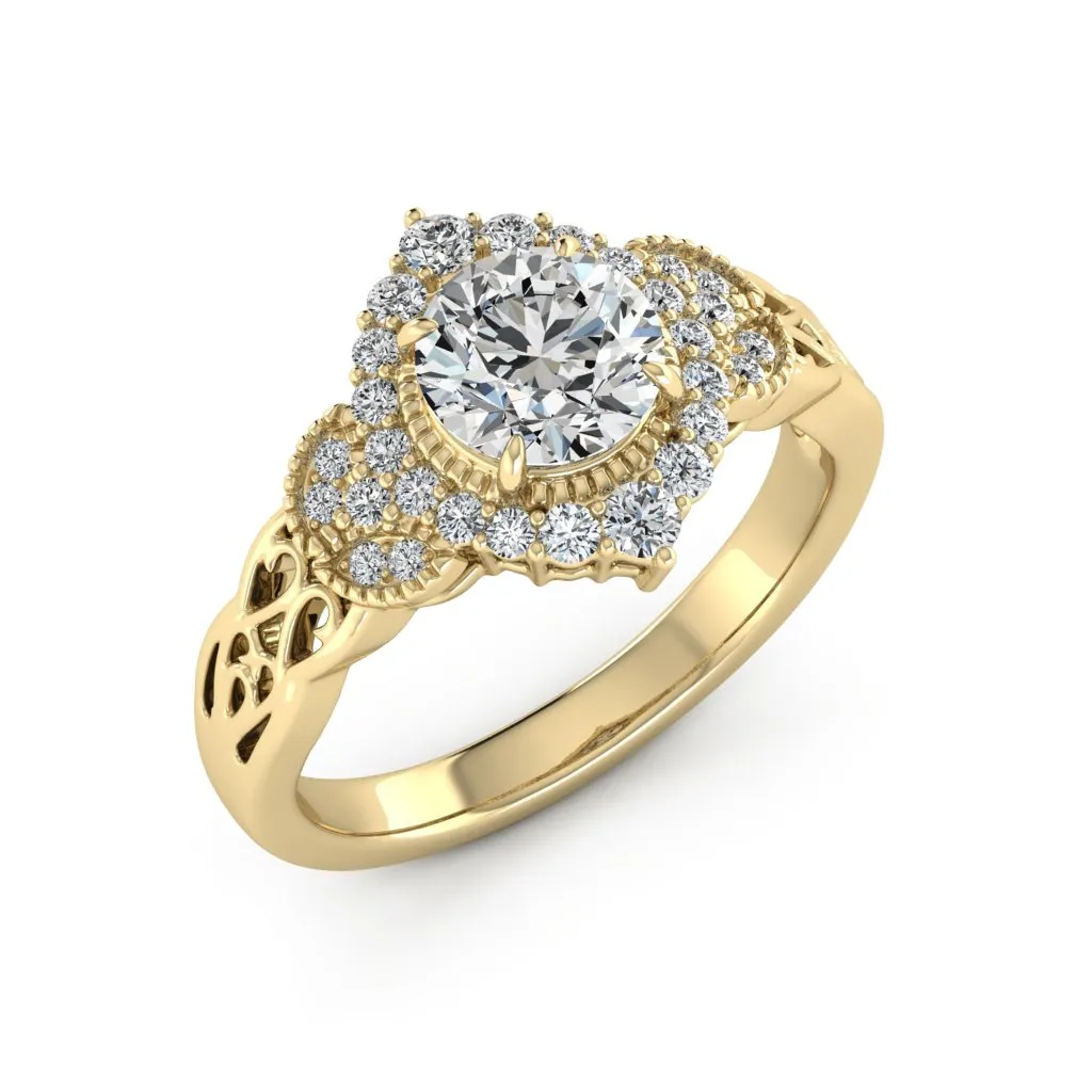 1.33 d.e.w cts Allison Moissanite Ring
