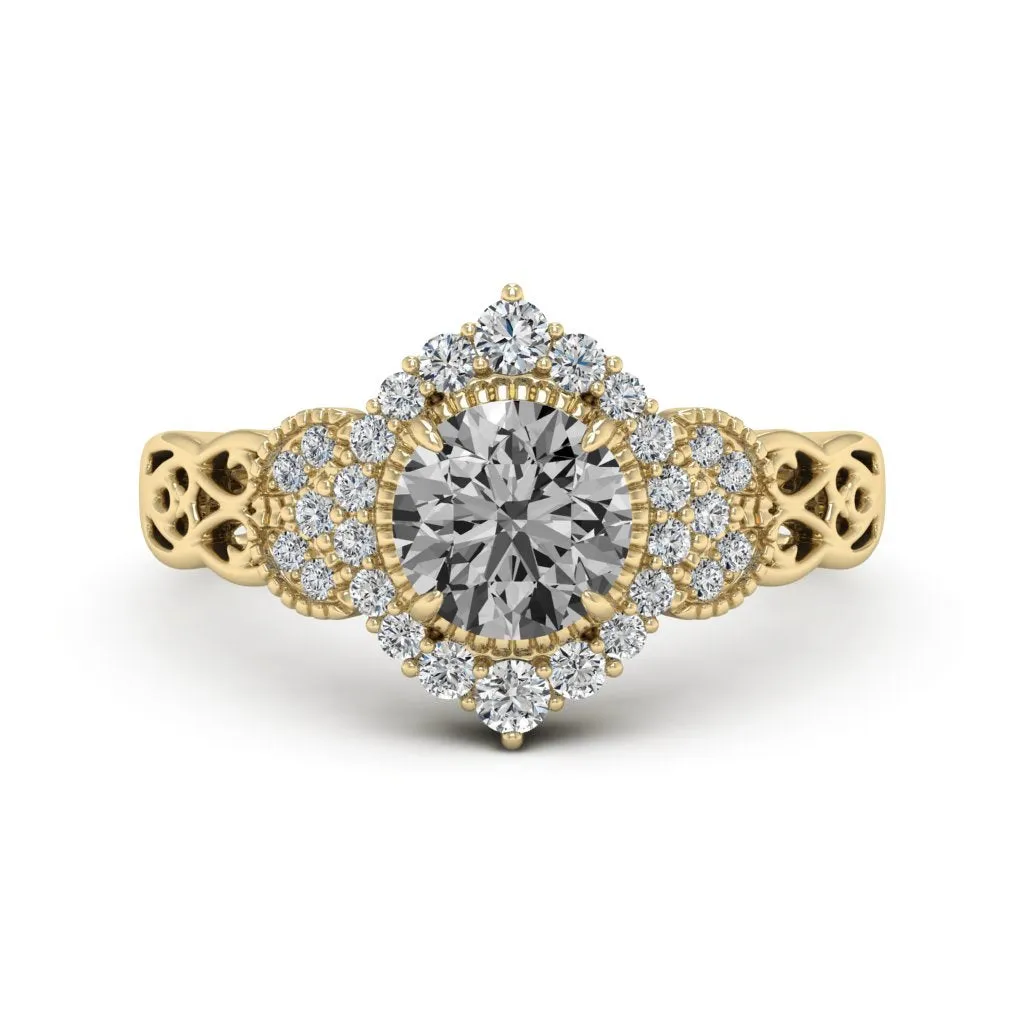 1.33 d.e.w cts Allison Moissanite Ring