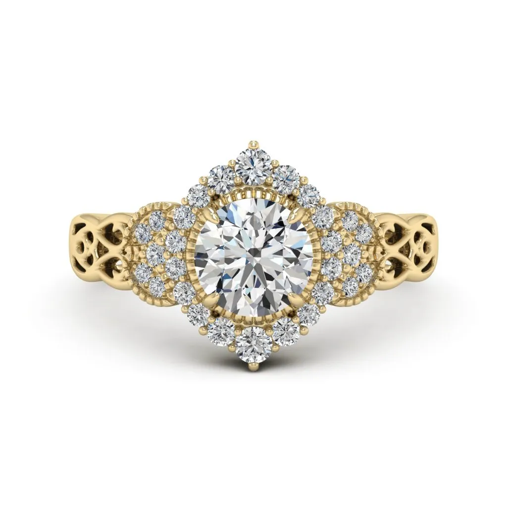 1.33 d.e.w cts Allison Moissanite Ring