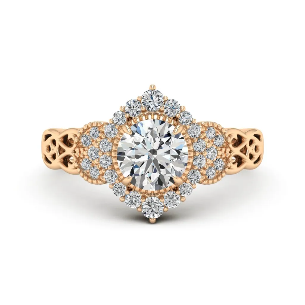 1.33 d.e.w cts Allison Moissanite Ring