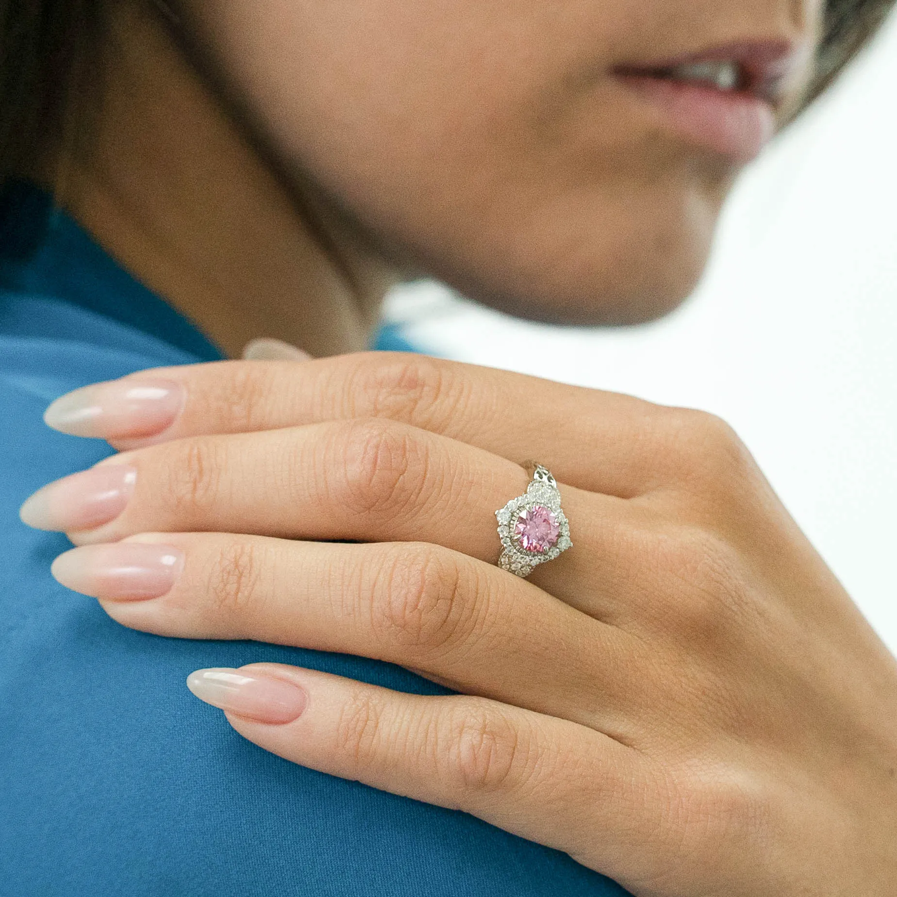 1.33 d.e.w cts Allison Moissanite Ring