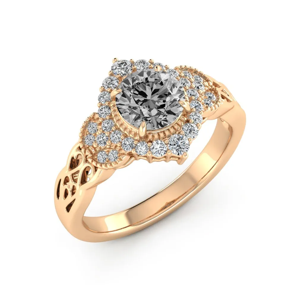 1.33 d.e.w cts Allison Moissanite Ring