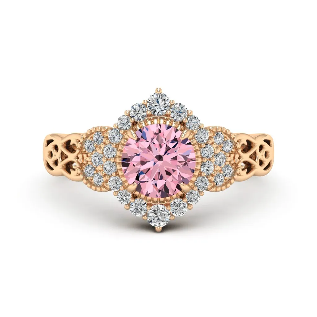 1.33 d.e.w cts Allison Moissanite Ring