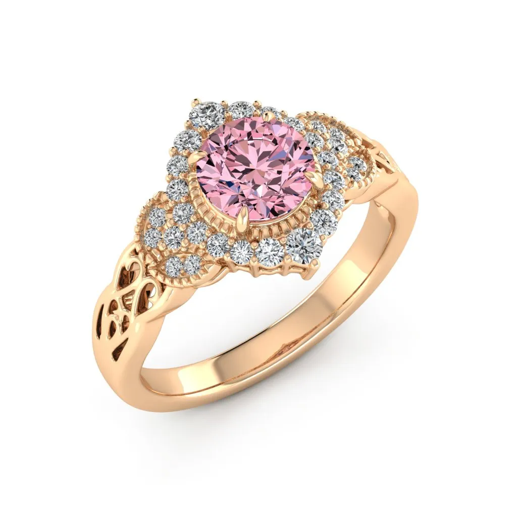 1.33 d.e.w cts Allison Moissanite Ring