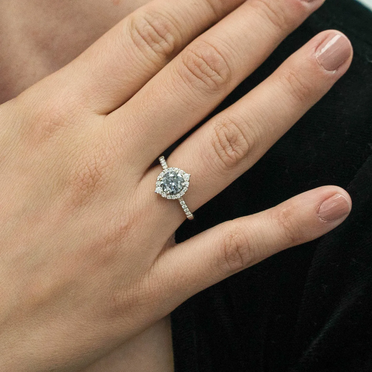 1.33 d.e.w cts Catherine Moissanite Ring