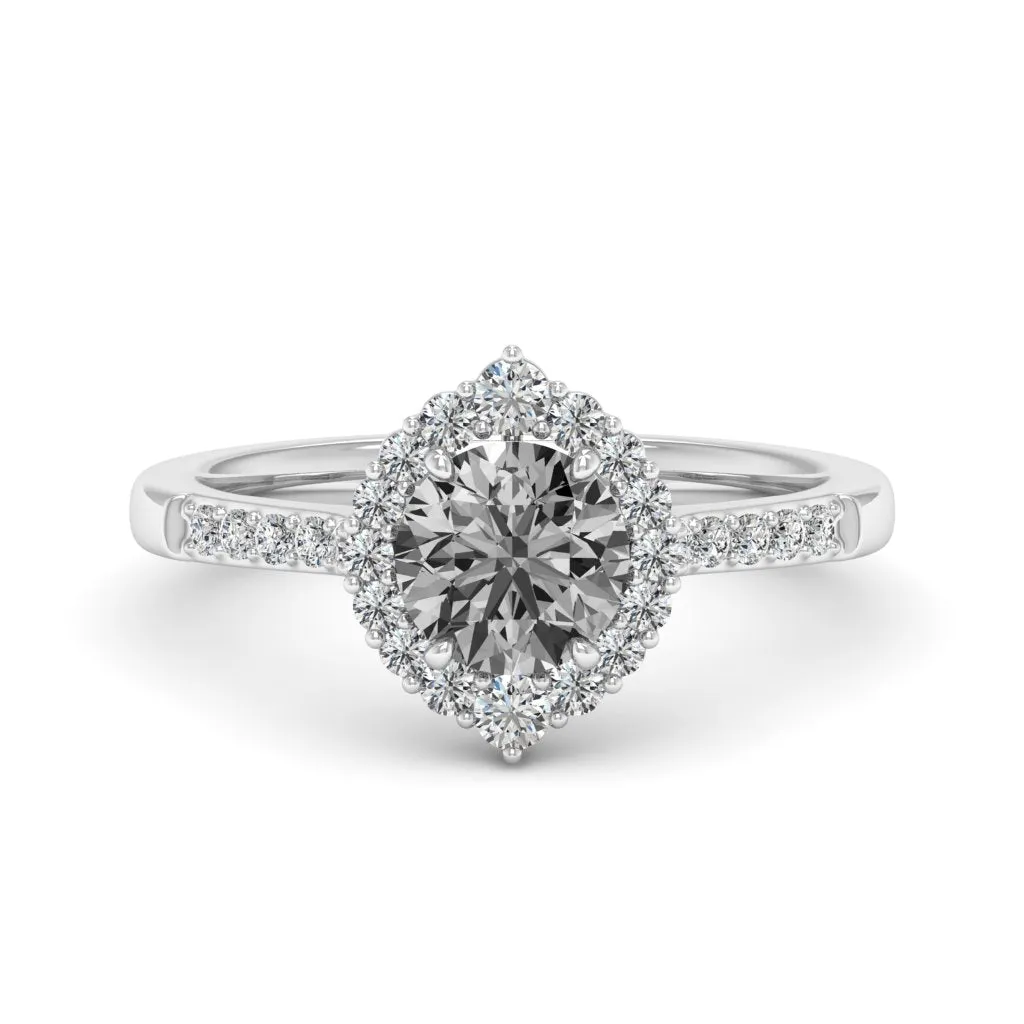 1.33 d.e.w cts Catherine Moissanite Ring
