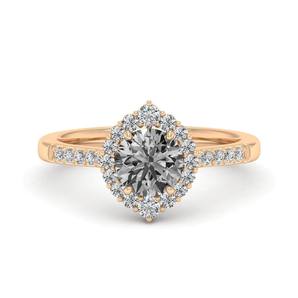 1.33 d.e.w cts Catherine Moissanite Ring