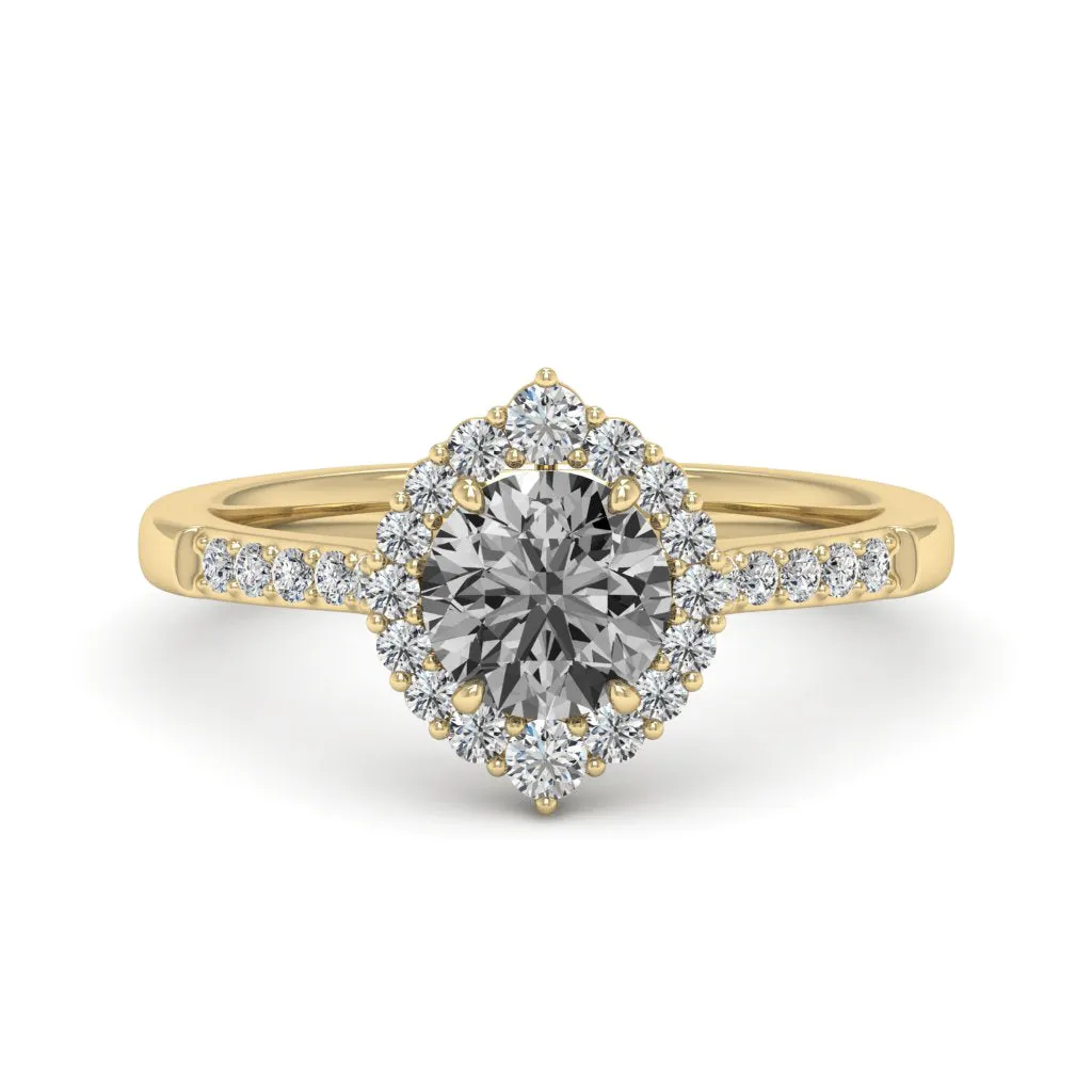 1.33 d.e.w cts Catherine Moissanite Ring