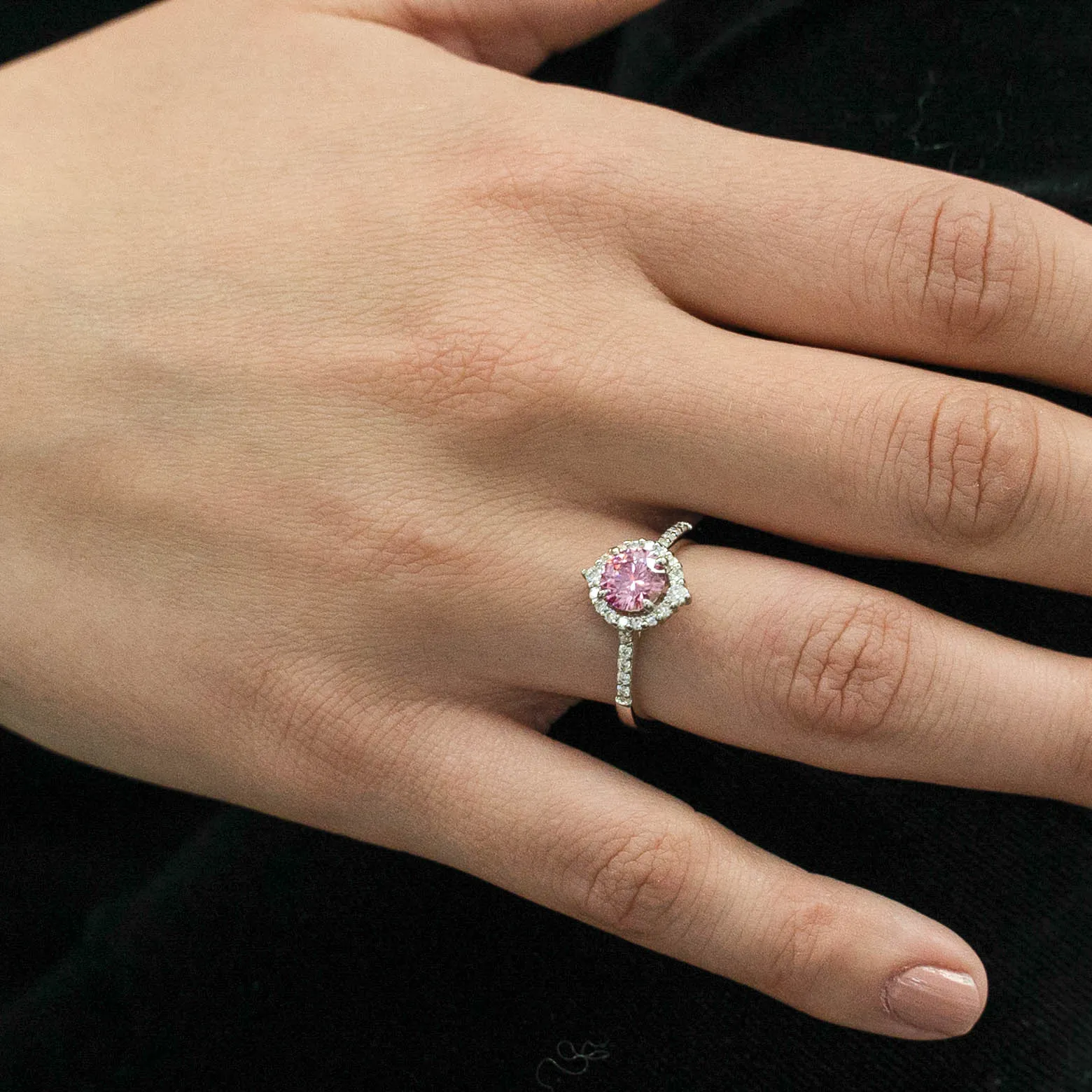 1.33 d.e.w cts Catherine Moissanite Ring