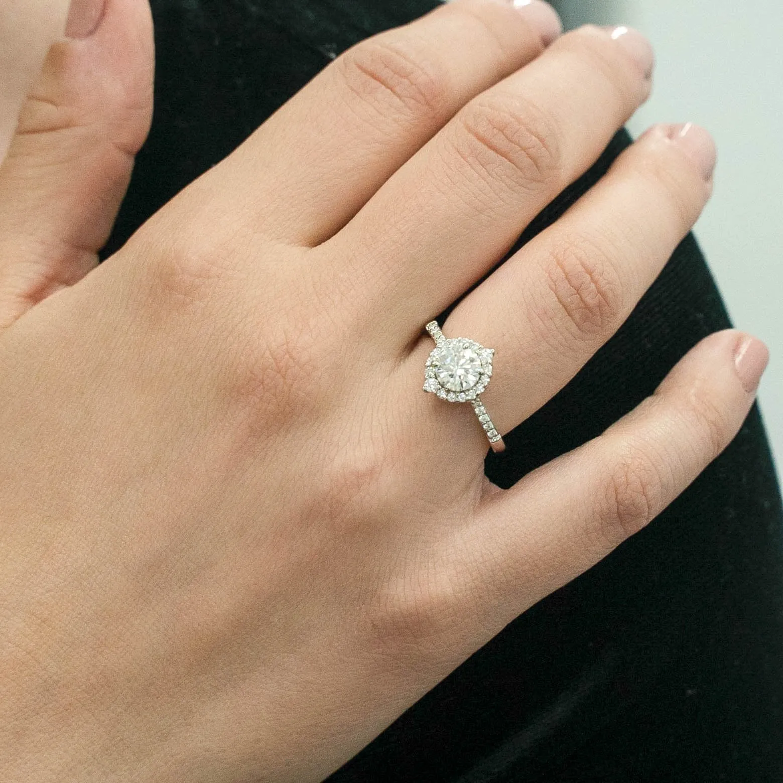 1.33 d.e.w cts Catherine Moissanite Ring