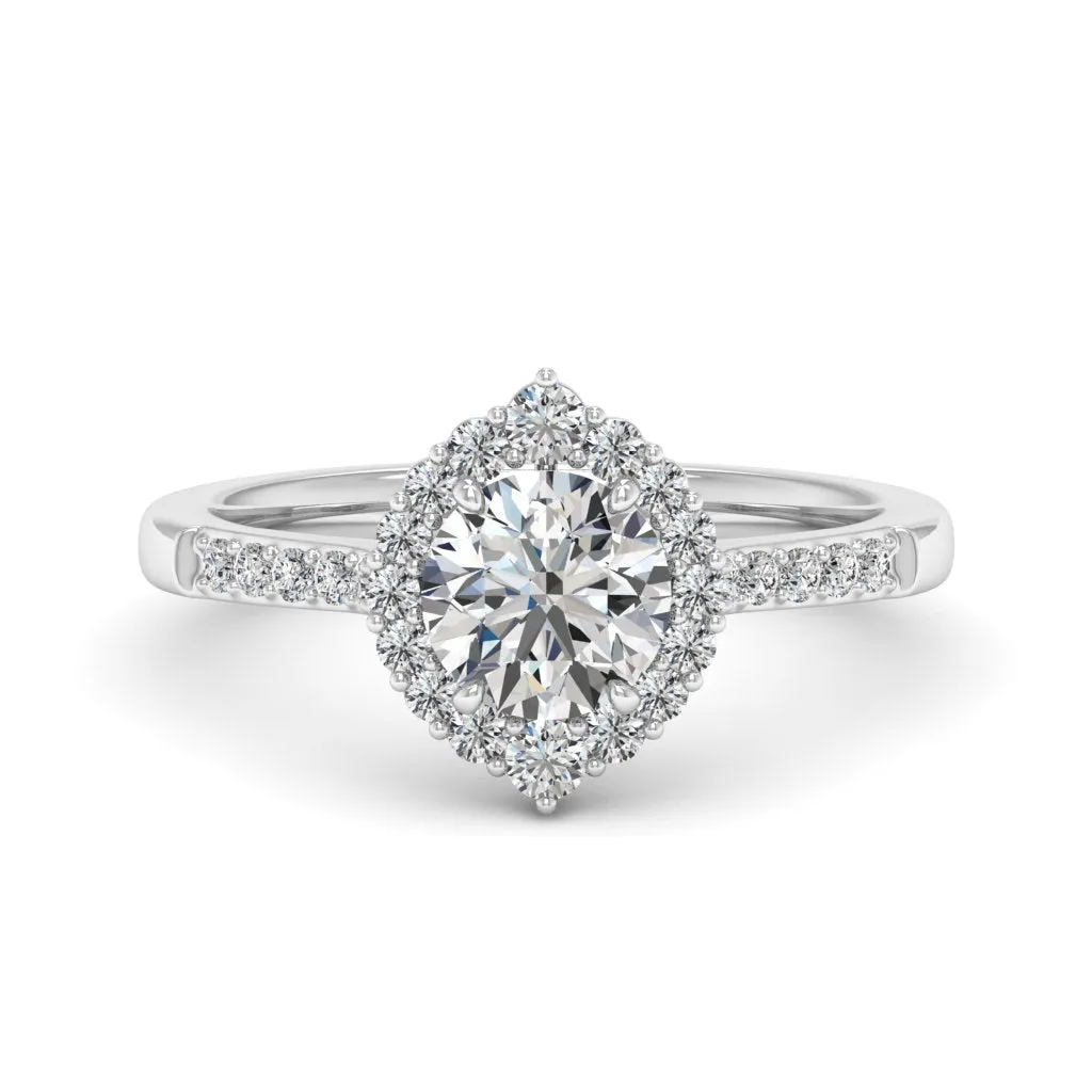 1.33 d.e.w cts Catherine Moissanite Ring