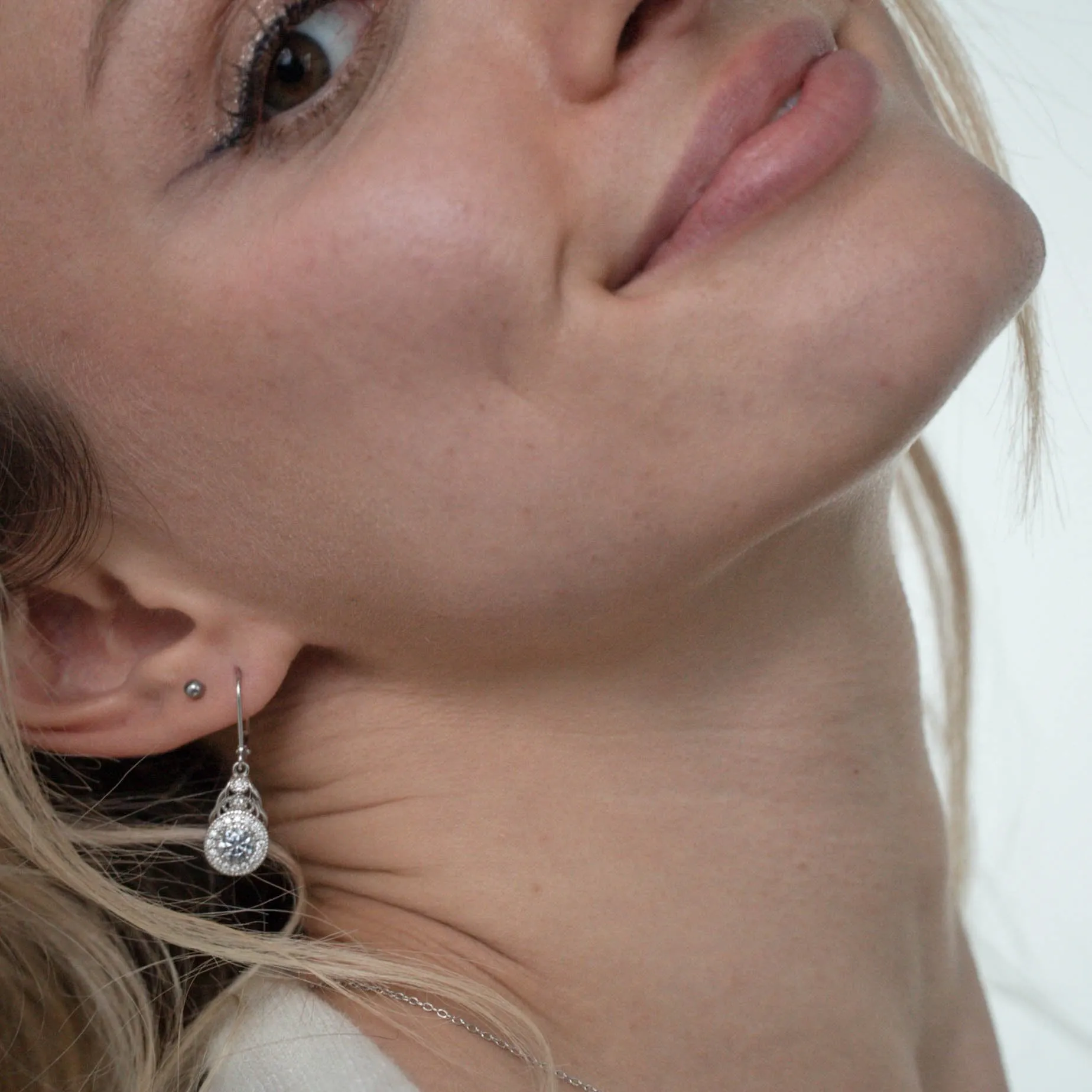 1.36 d.e.w cts Delia Moissanite Dangle Earrings