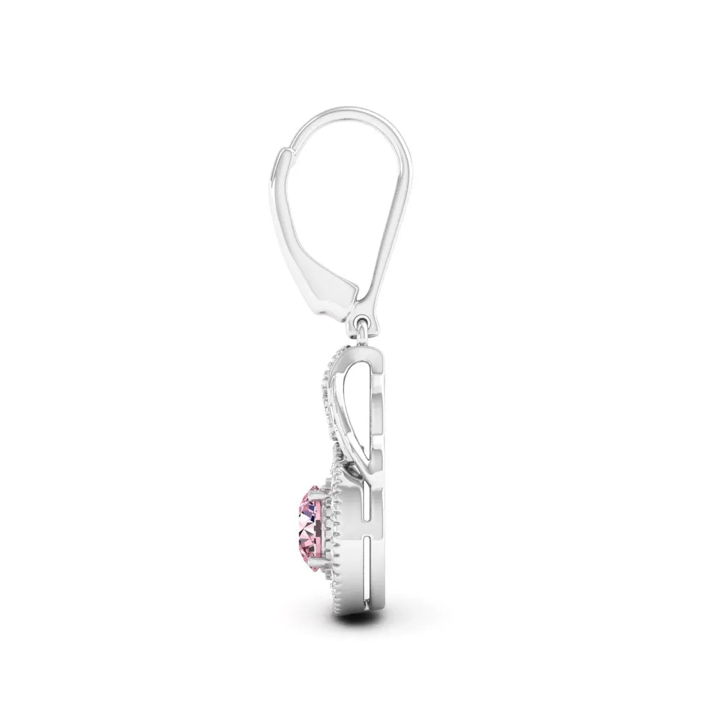1.36 d.e.w cts Delia Moissanite Dangle Earrings