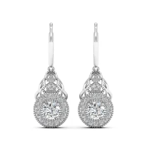 1.36 d.e.w cts Delia Moissanite Dangle Earrings