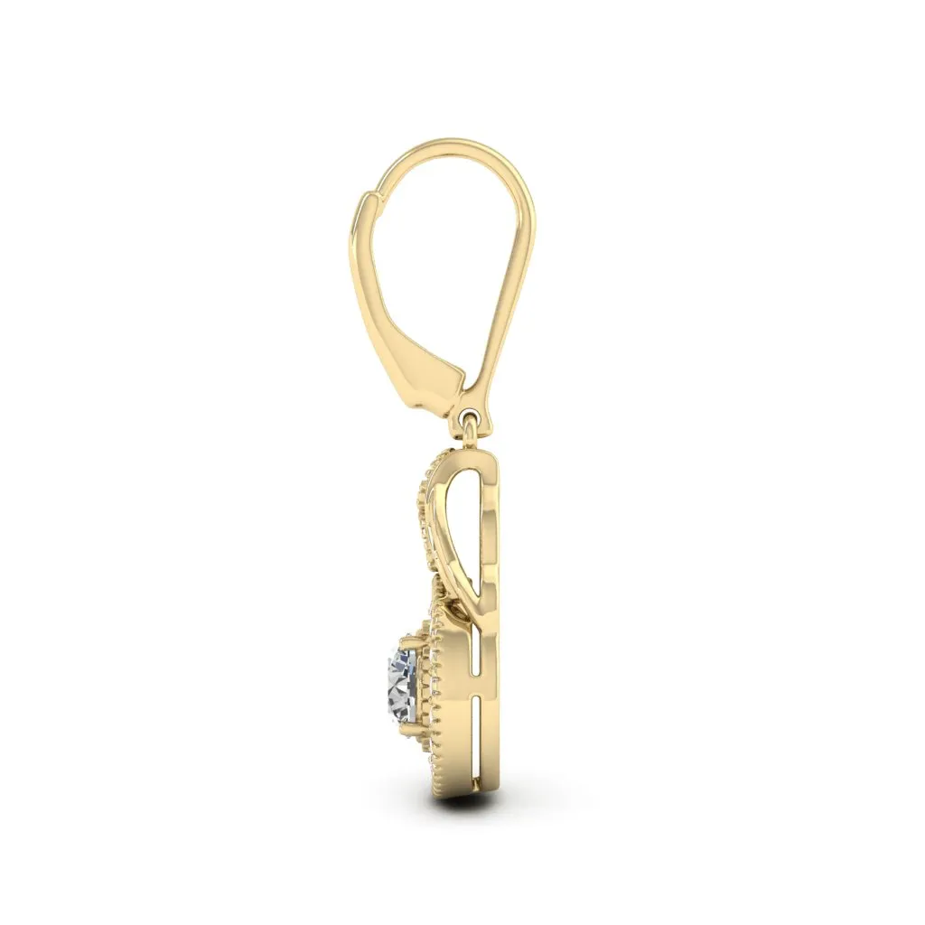 1.36 d.e.w cts Delia Moissanite Dangle Earrings