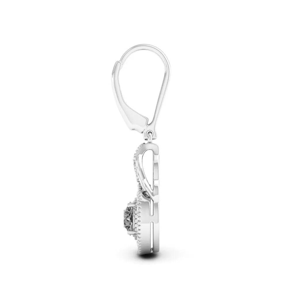 1.36 d.e.w cts Delia Moissanite Dangle Earrings