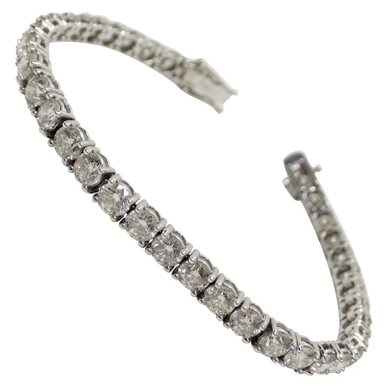 14 Karat White Gold Diamond Tennis Bracelet