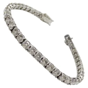 14 Karat White Gold Diamond Tennis Bracelet