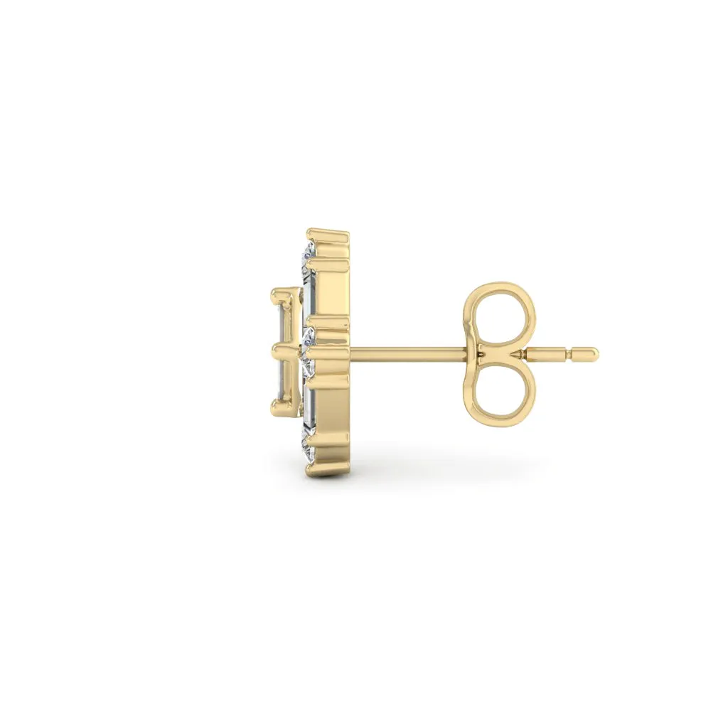 1.40 d.e.w cts Gala Moissanite Stud Earrings