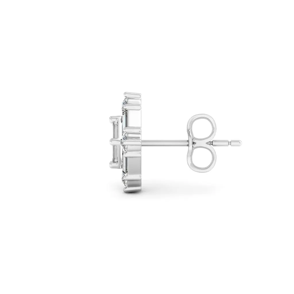 1.40 d.e.w cts Gala Moissanite Stud Earrings