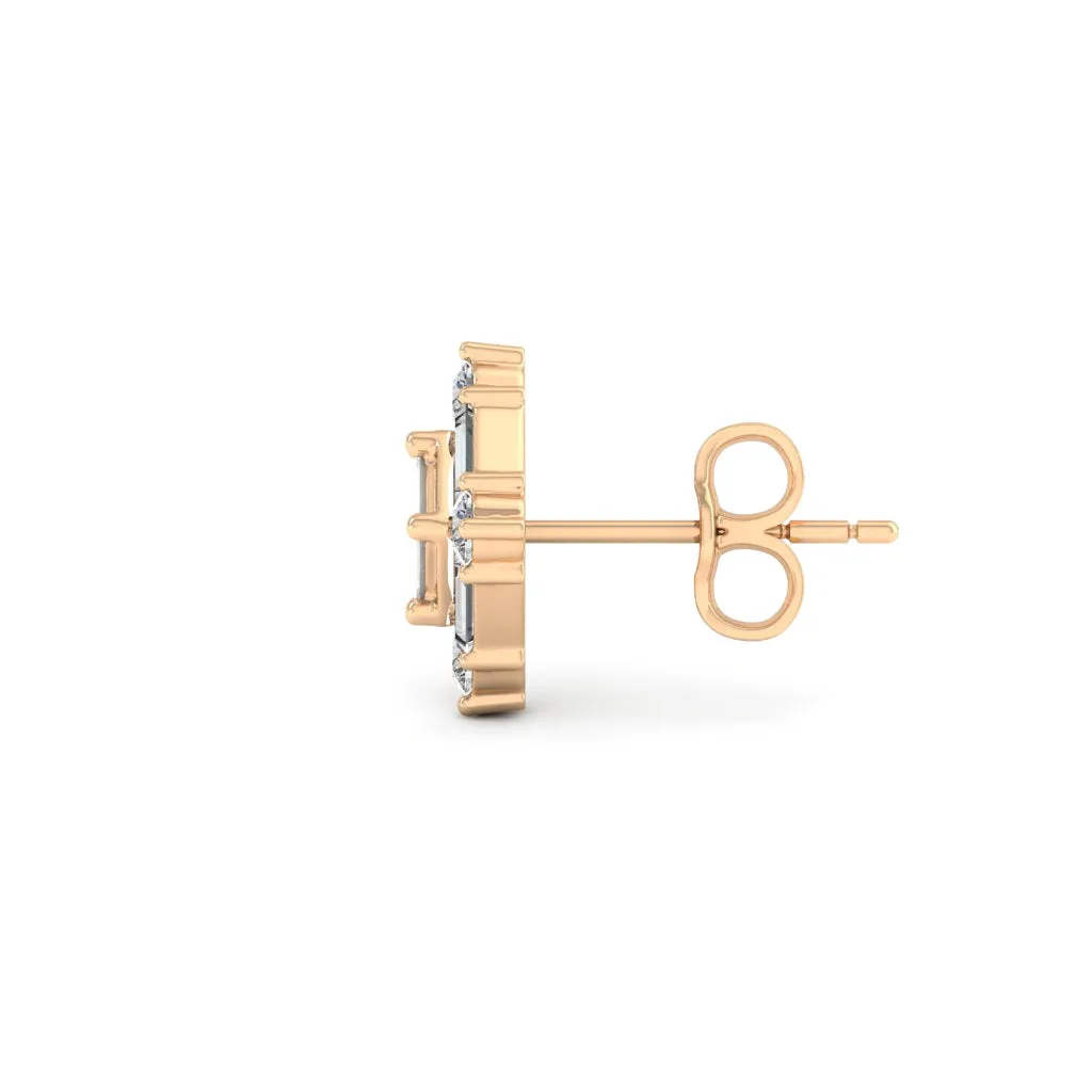 1.40 d.e.w cts Gala Moissanite Stud Earrings