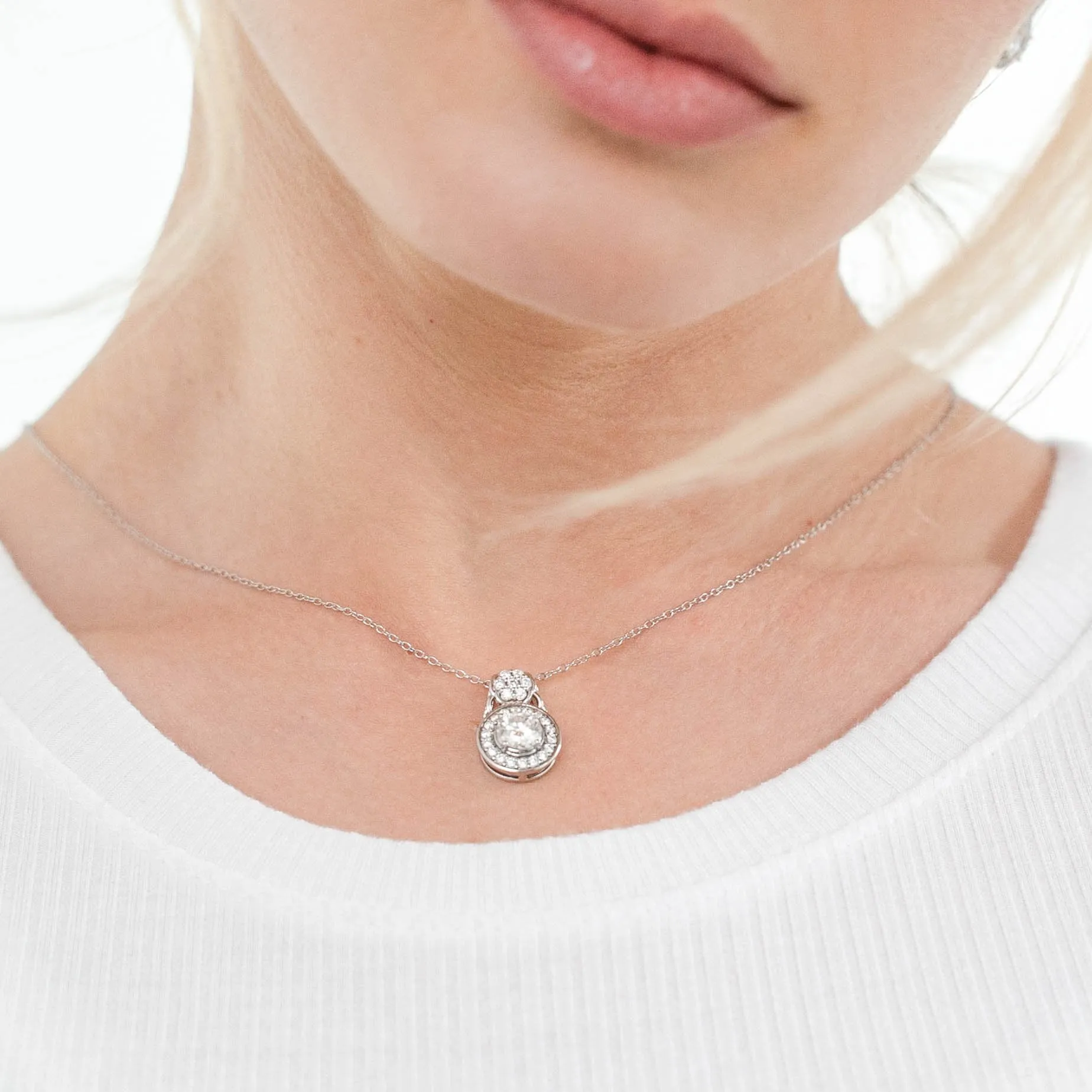 1.41 d.e.w cts Katie Moissanite Necklace
