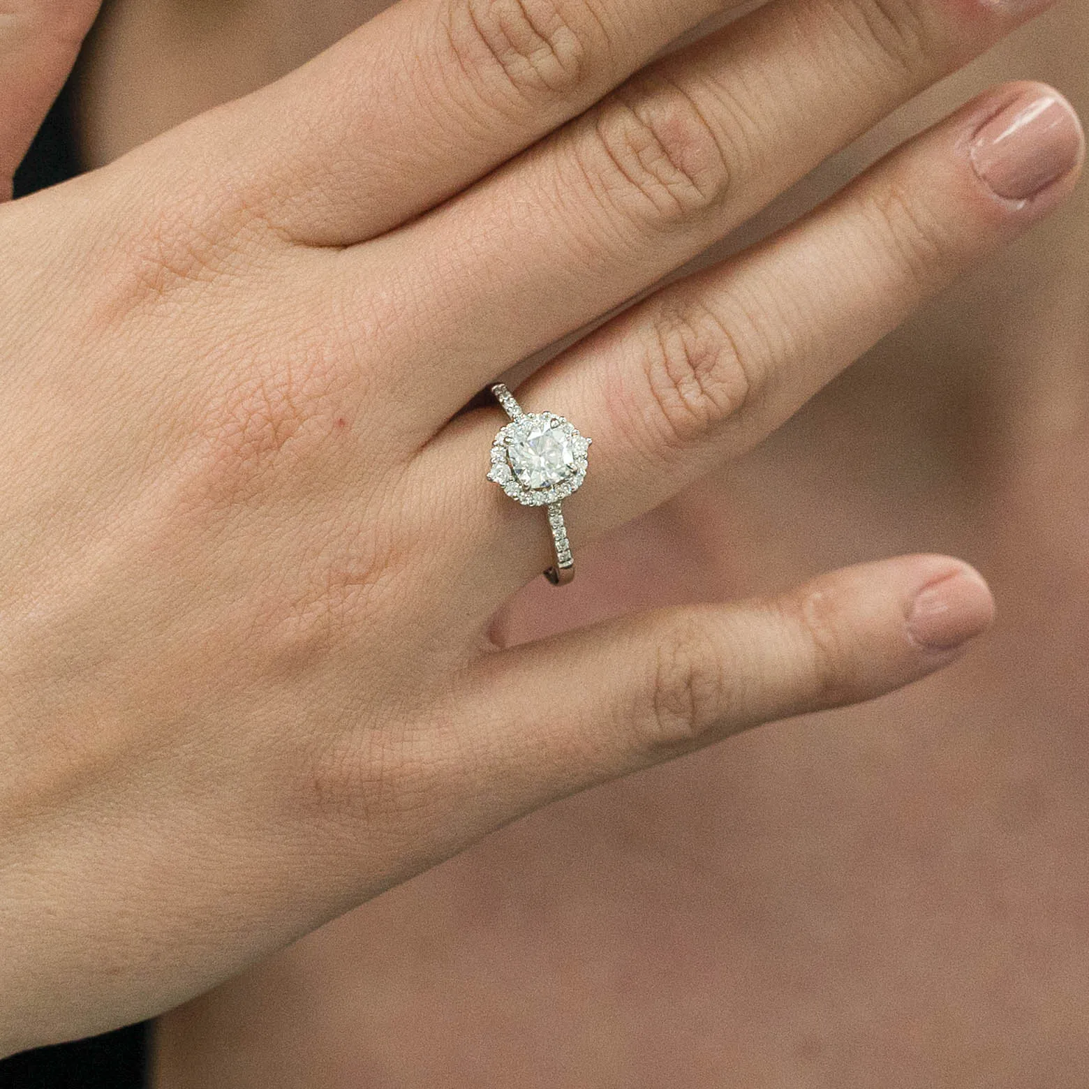 1.46 d.e.w cts Catherine Moissanite Ring