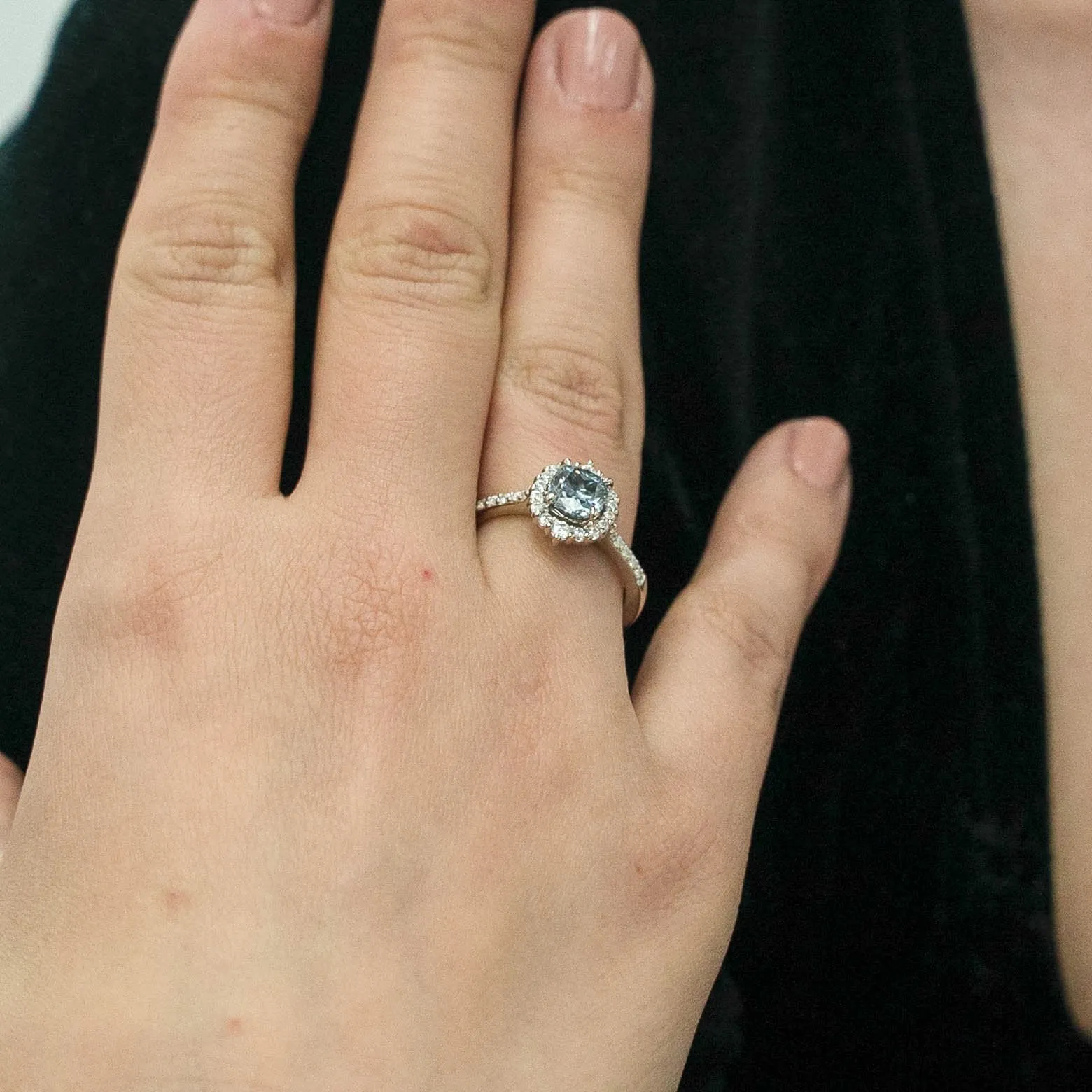 1.46 d.e.w cts Catherine Moissanite Ring