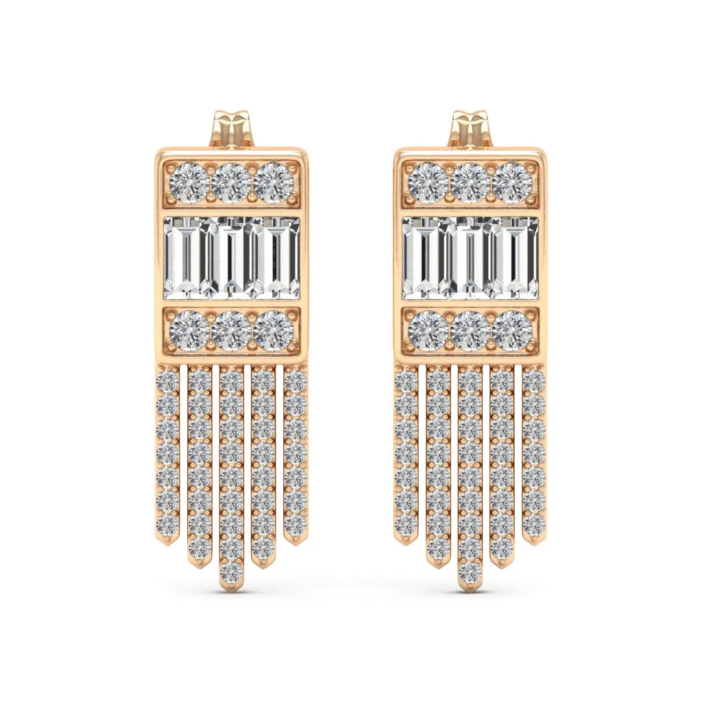1.47 d.e.w cts Andromeda Moissanite Stud Earrings