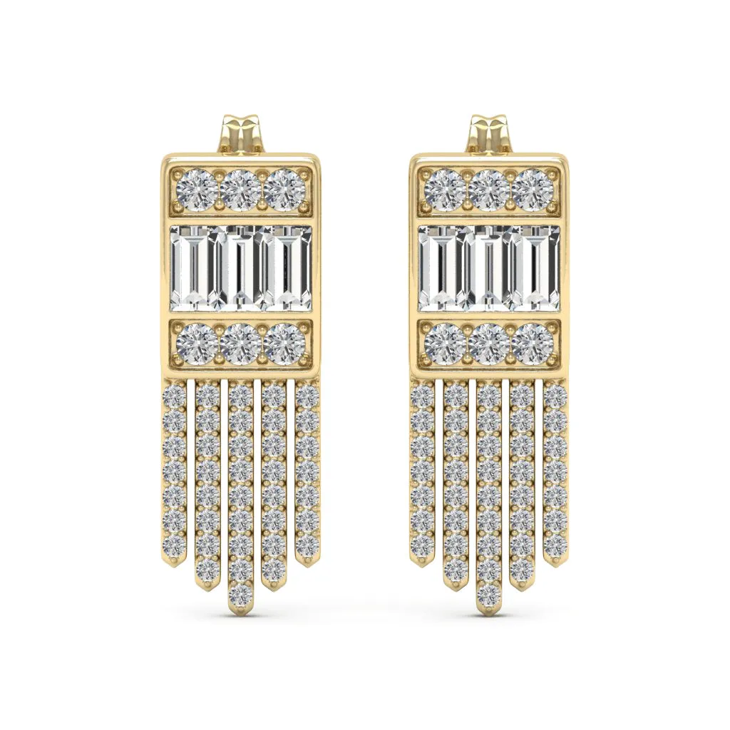 1.47 d.e.w cts Andromeda Moissanite Stud Earrings