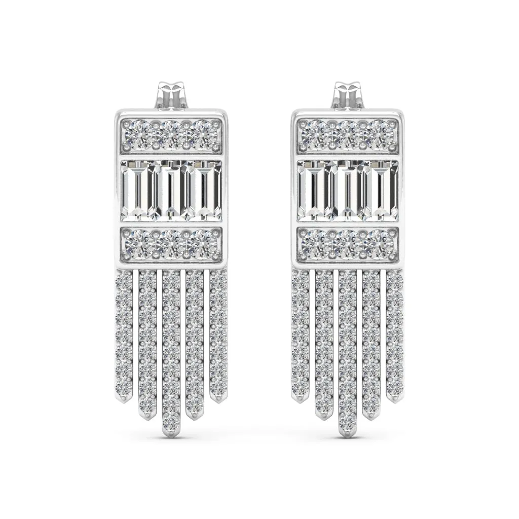 1.47 d.e.w cts Andromeda Moissanite Stud Earrings