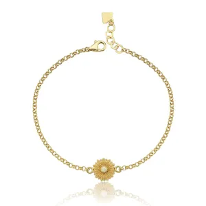 14k Gold Enamel Oyster Bracelet