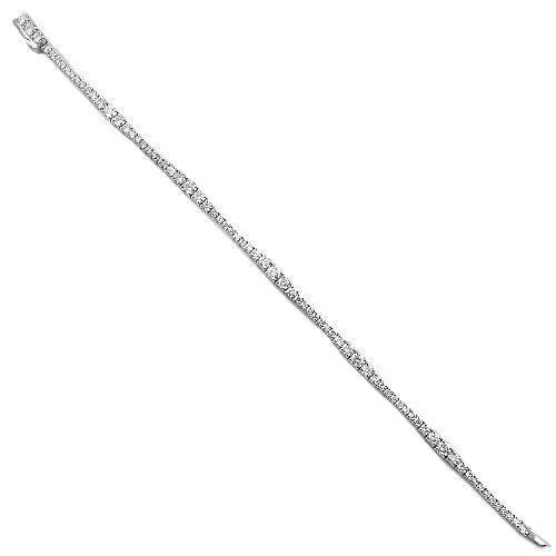 14K White Solid Gold Womens Diamond Bracelet  3.75 Ctw