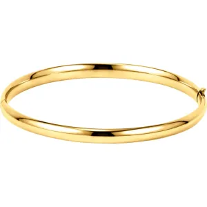 14k Yellow Gold 4.75mm Hinged Bangle Bracelet