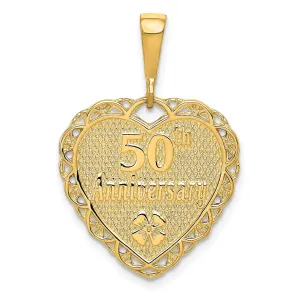 14k Yellow Gold 50th Anniversary Charm