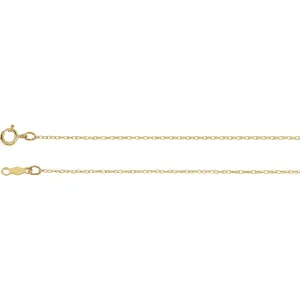 14k Yellow Gold .75mm Rope 7" Chain