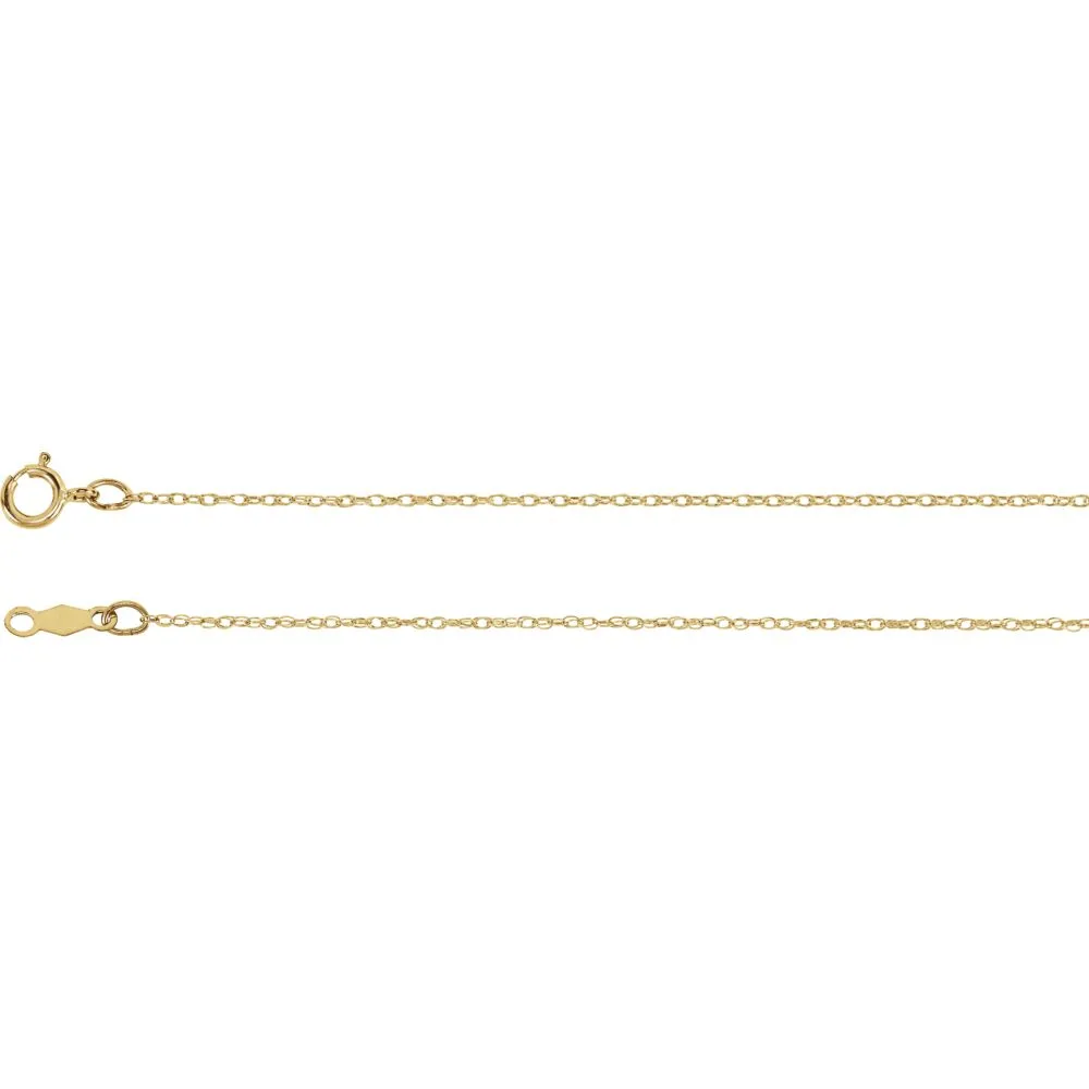 14k Yellow Gold .75mm Rope 7" Chain
