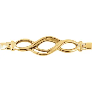 14k Yellow Gold Bracelet Center Trim