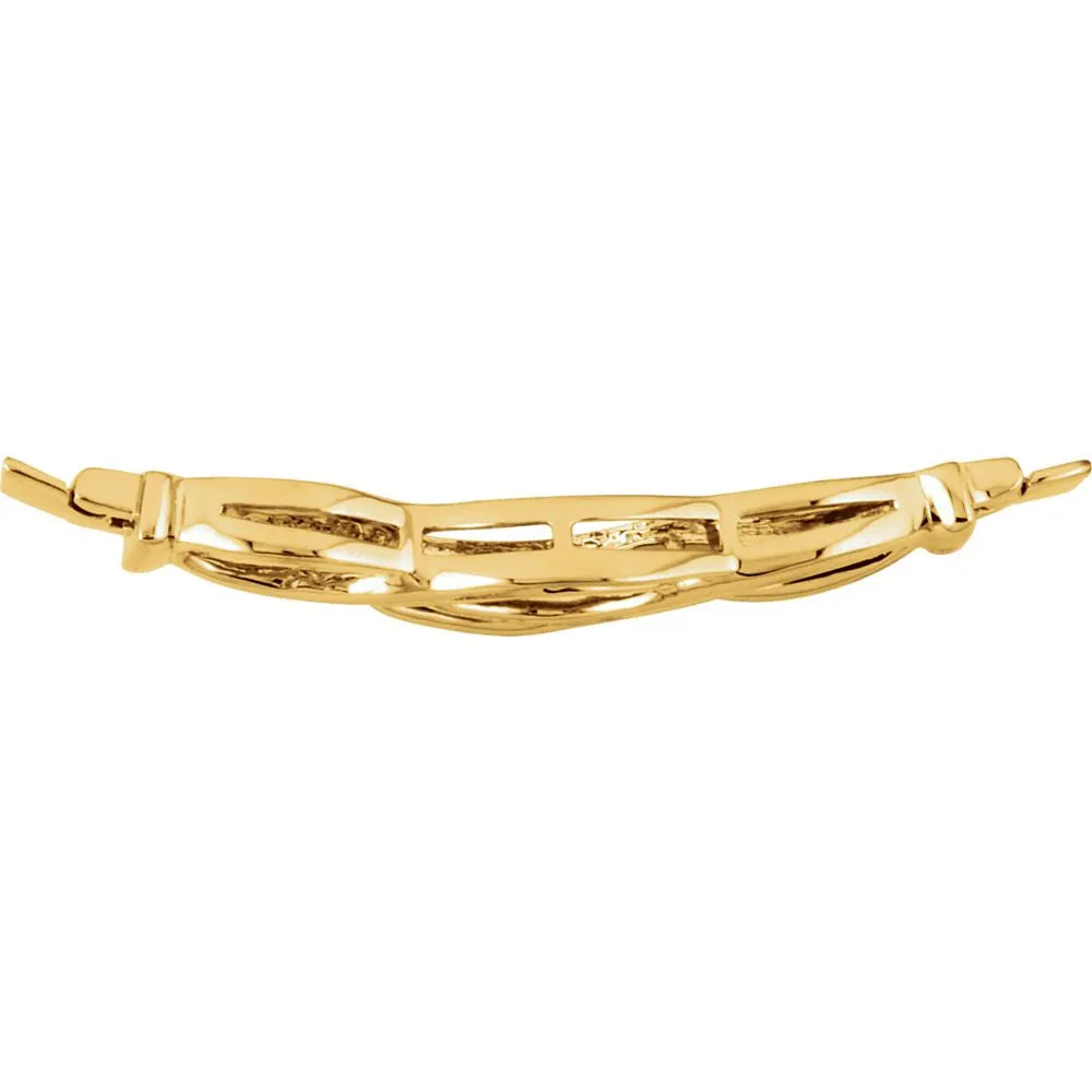 14k Yellow Gold Bracelet Center Trim