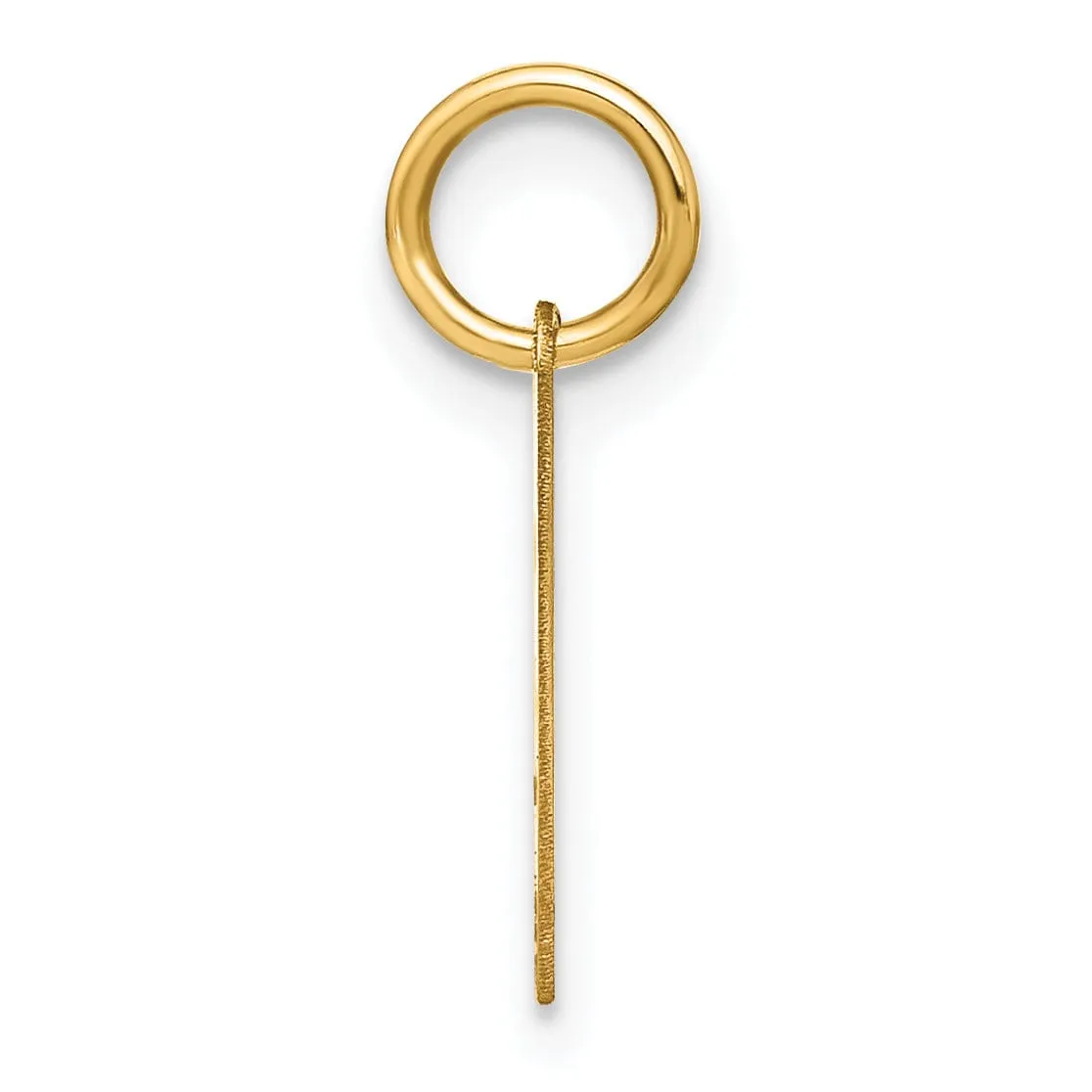 14k Yellow Gold Heart Cut-Out Letter G Initial Pendant