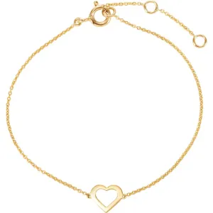 14k Yellow Gold Heart Design Bracelet